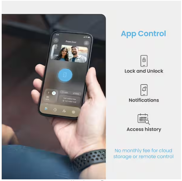 Lockly Vision Zeno 2K Video Smart Lock (Satin Nickel)